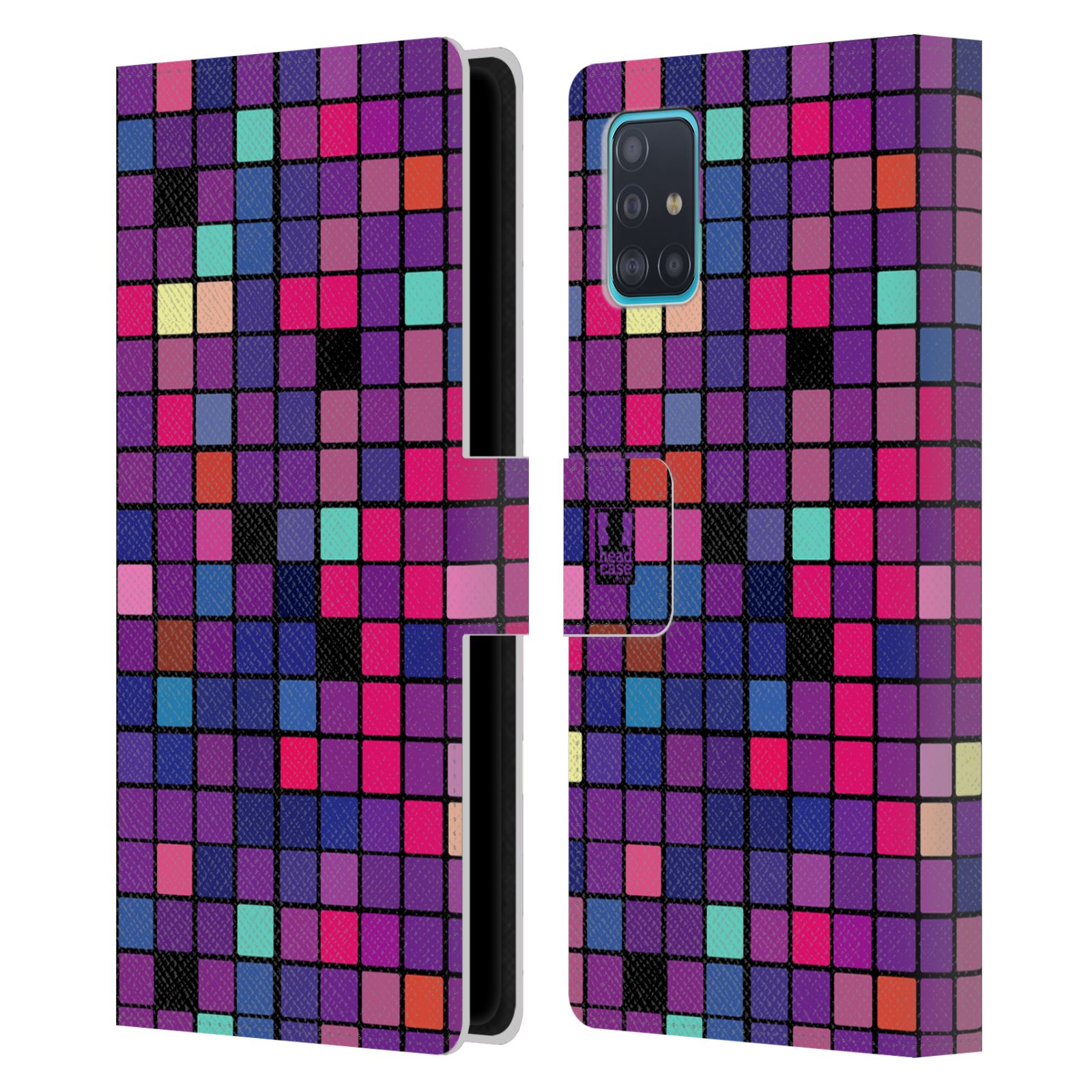 Pouzdro na mobil Samsung Galaxy A51 (A515F) DISKO kostičky fialová DISKO