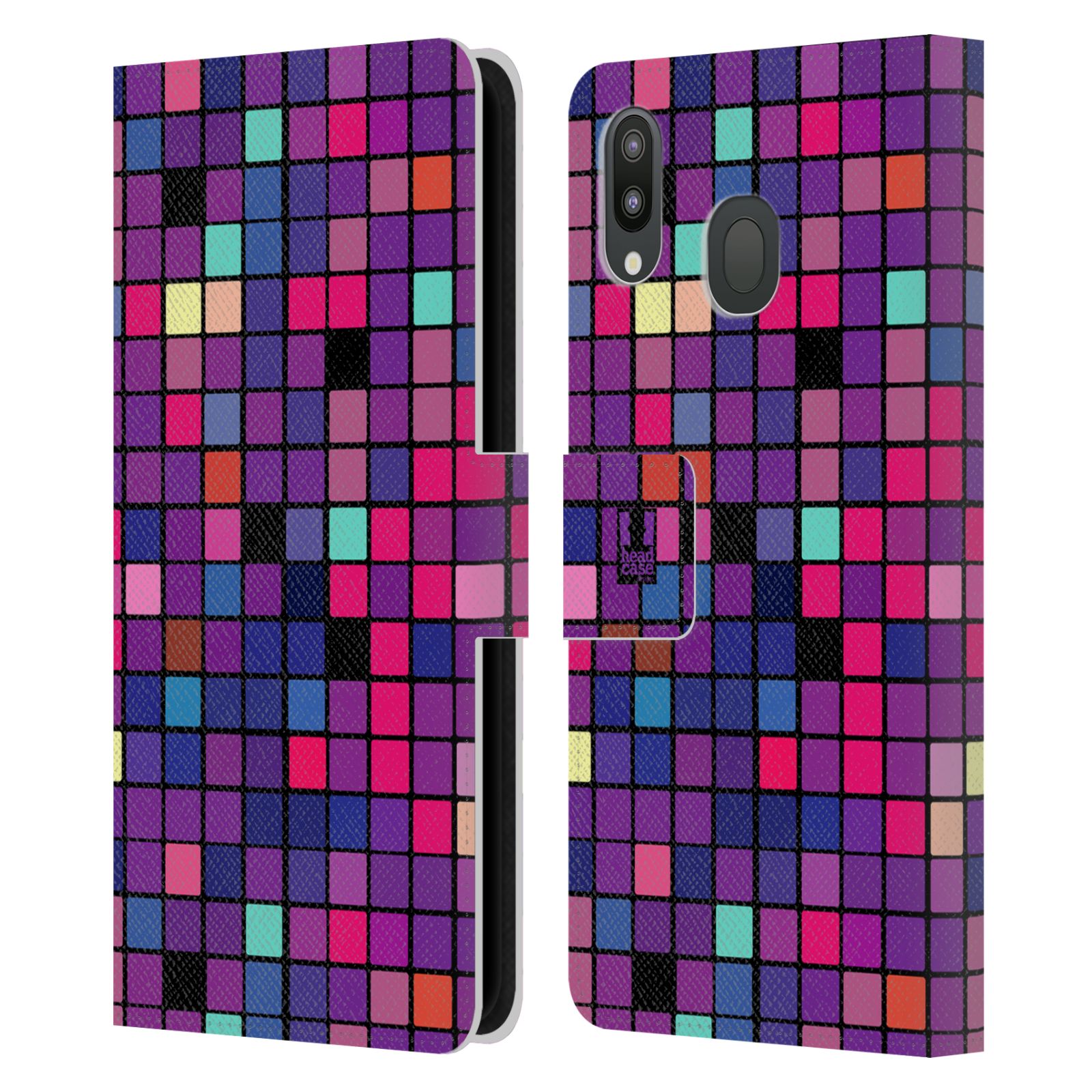 Pouzdro na mobil Samsung Galaxy M20 DISKO kostičky fialová DISKO