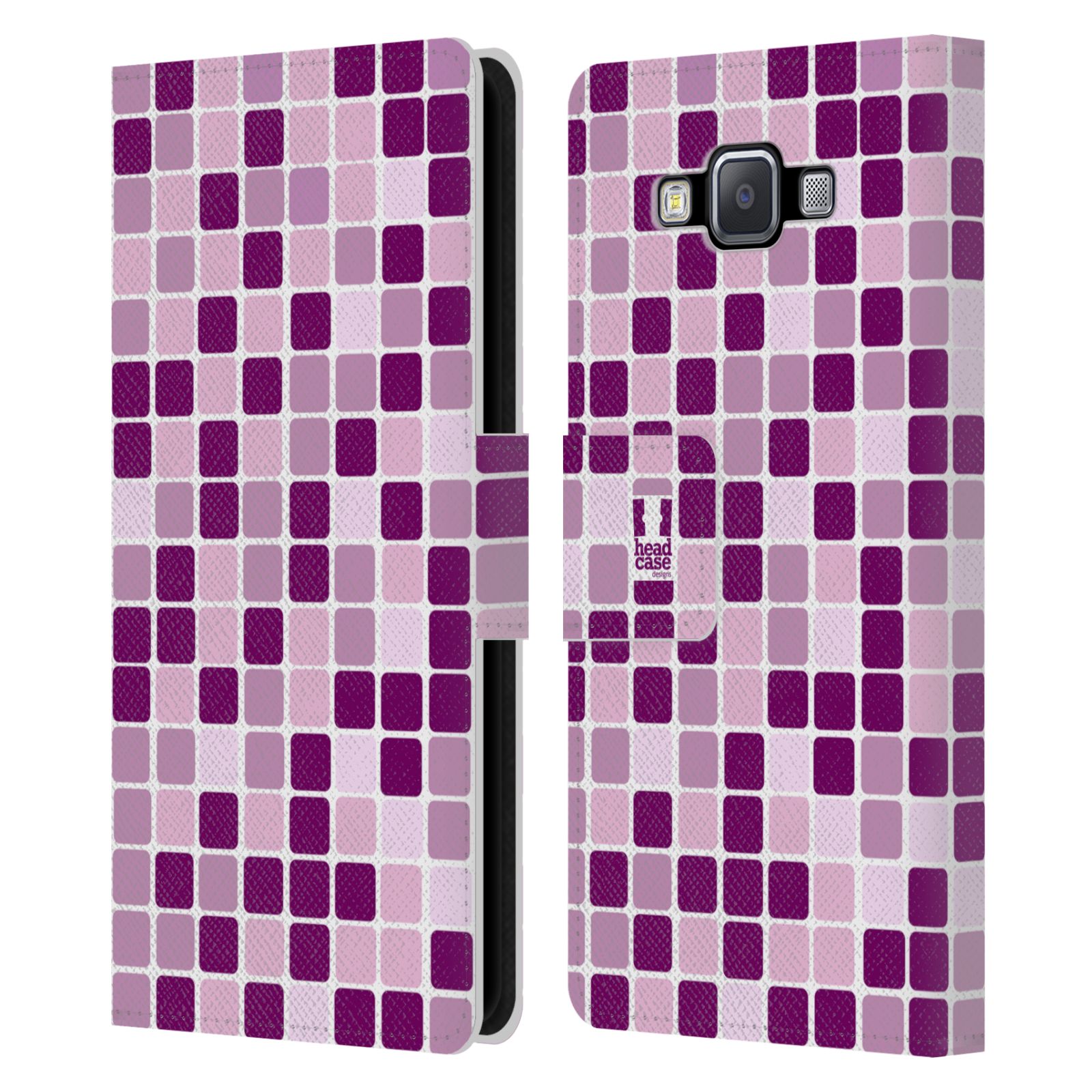 HEAD CASE Flipové pouzdro pro mobil Samsung Galaxy A5 DISKO kostičky fialová