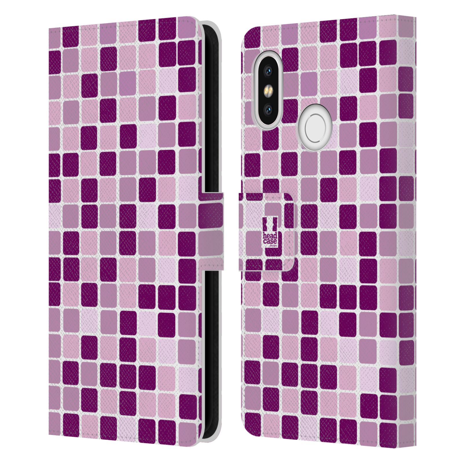 HEAD CASE Flipové pouzdro pro mobil Xiaomi Mi 8 DISKO kostičky fialová