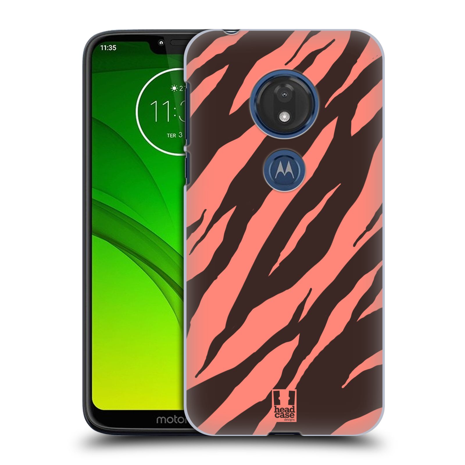 Pouzdro na mobil Motorola Moto G7 Play vzor Divočina zvíře 2 korálový tygr