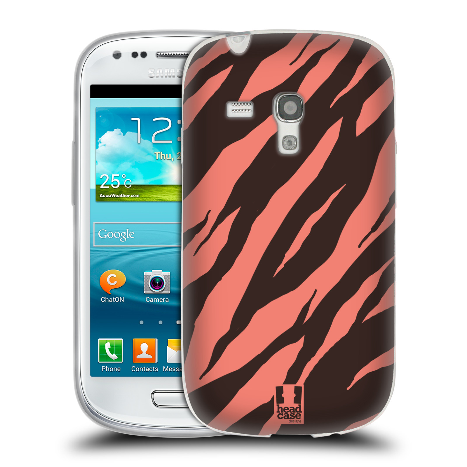 HEAD CASE silikonový obal na mobil Samsung Galaxy S3 MINI i8190 vzor Divočina zvíře 2 korálový tygr