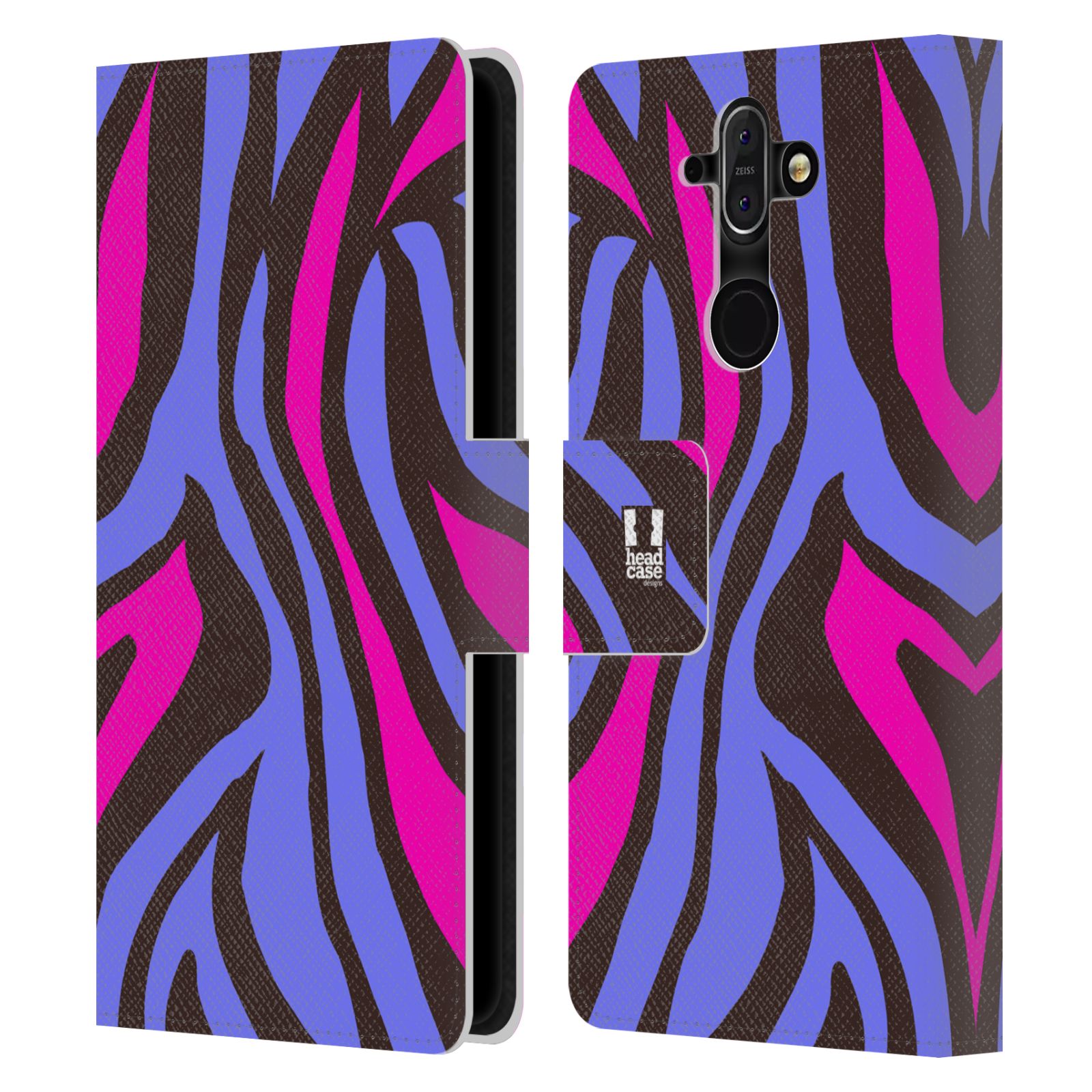 Pouzdro pro mobil Nokia 8 Sirocco - Divoký vzor zvíře fialová, růžová
