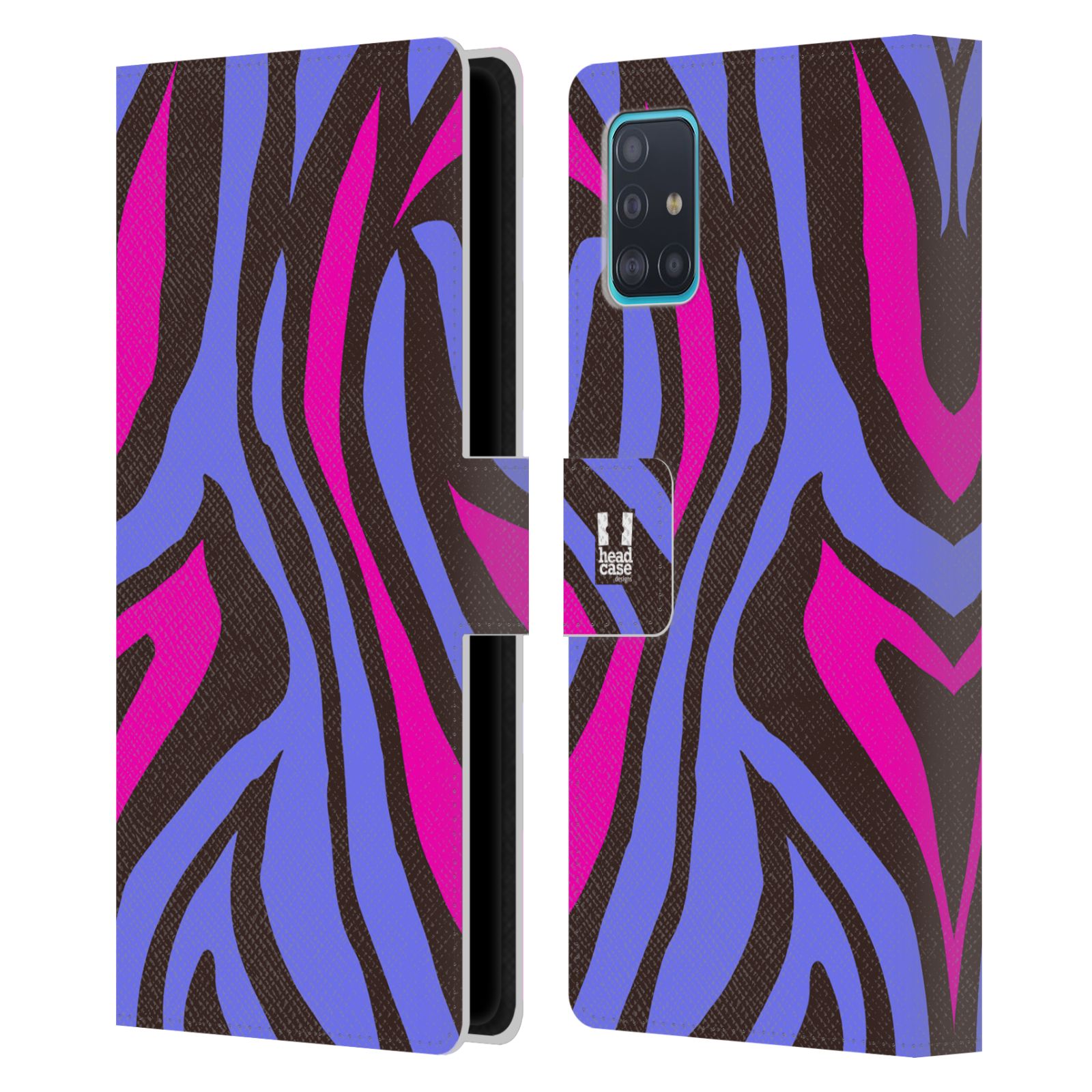Pouzdro pro mobil Samsung Galaxy A51 - Divoký vzor zvíře fialová, růžová