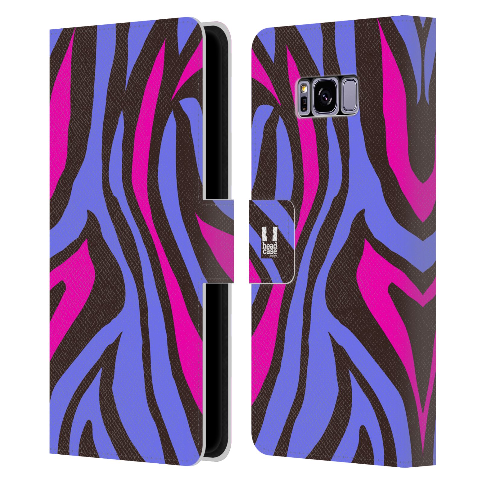 Pouzdro pro mobil Samsung Galaxy S8+  Divoký vzor zvíře fialová, růžová