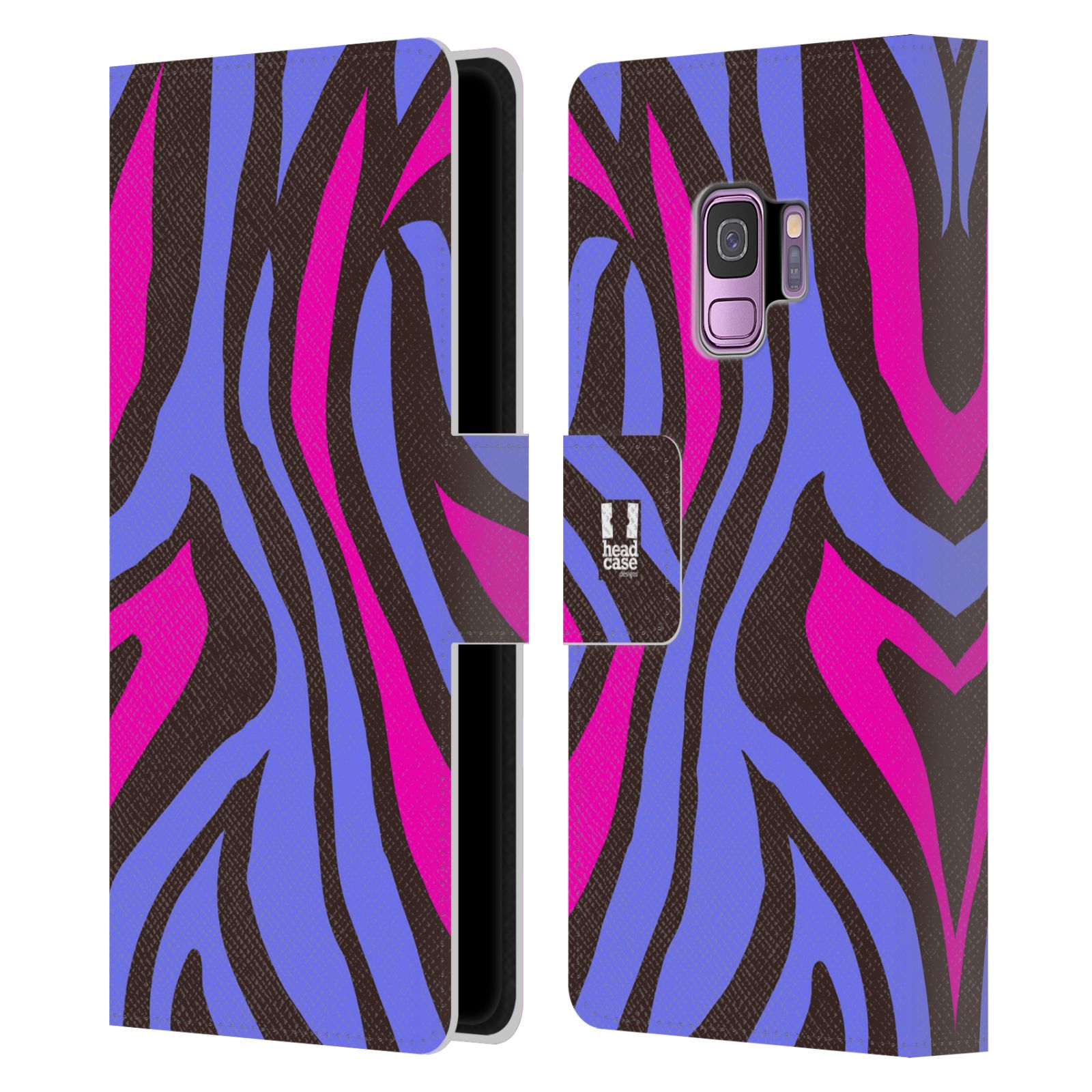 Pouzdro pro mobil Samsung Galaxy S9 - Divoký vzor zvíře fialová, růžová