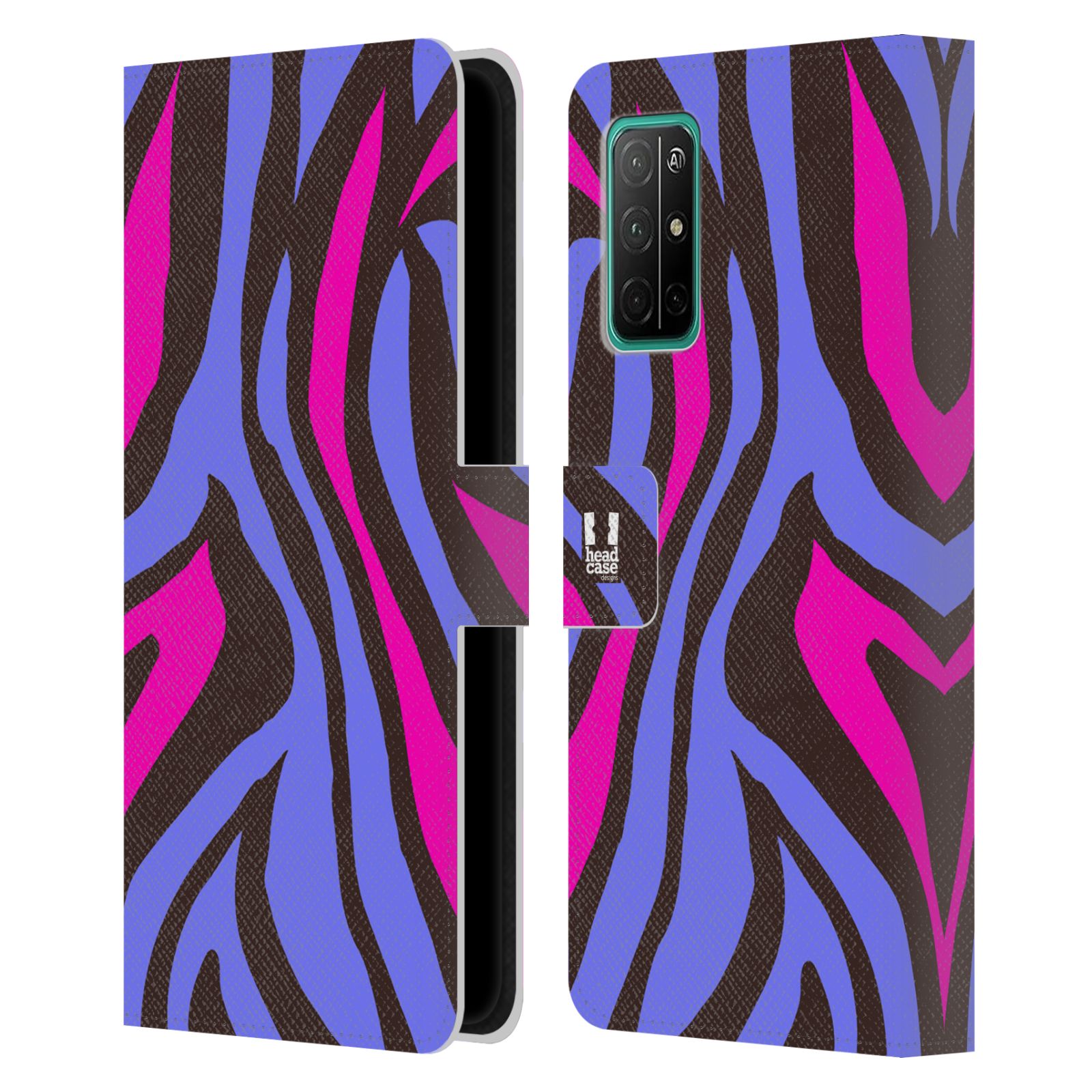 Pouzdro pro mobil Honor 30s - Divoký vzor zvíře fialová, růžová