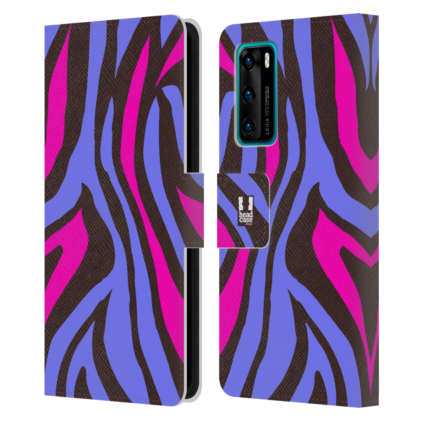 Pouzdro pro mobil Huawei P40 - Divoký vzor zvíře fialová, růžová