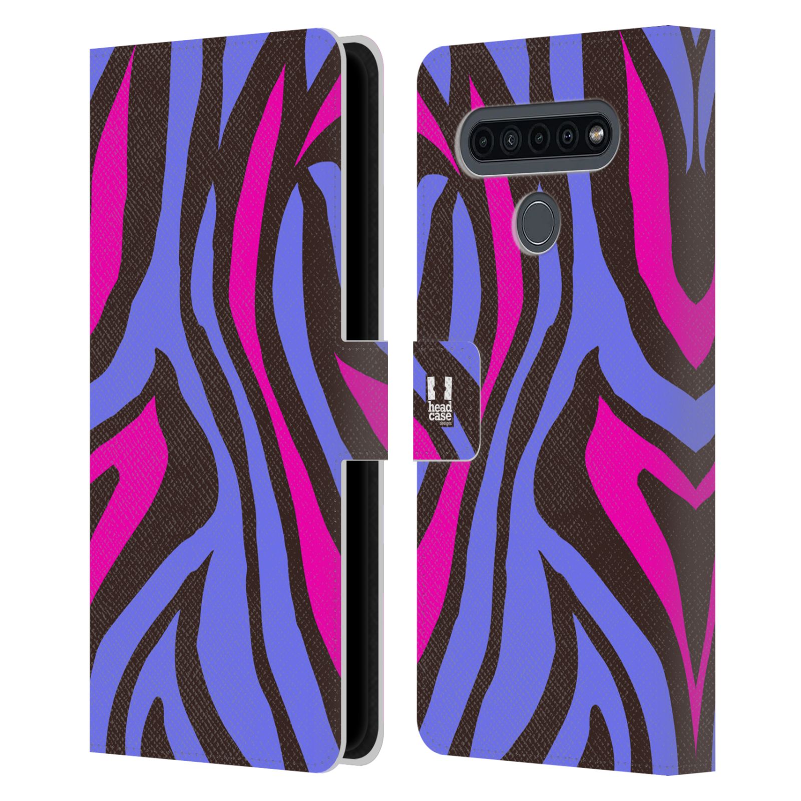 Pouzdro pro mobil LG K41s  - Divoký vzor zvíře fialová, růžová