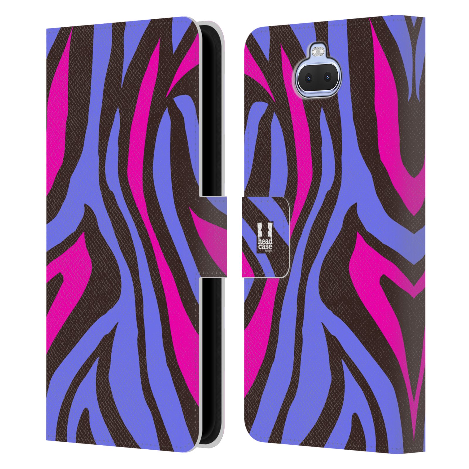 Pouzdro pro mobil Sony Xperia 10 / Xperia XA3  - Divoký vzor zvíře fialová, růžová