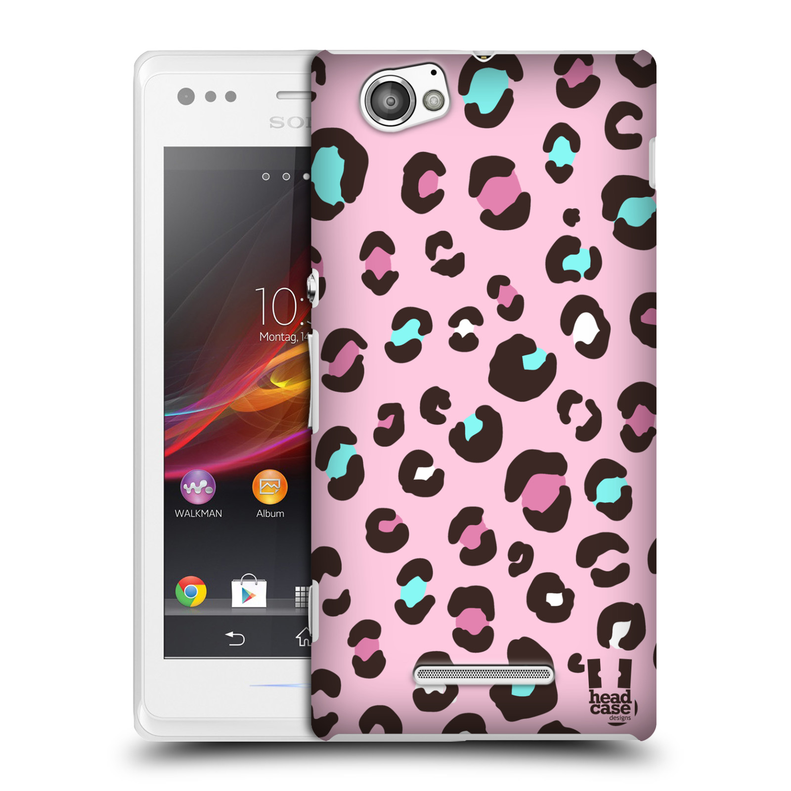 HEAD CASE plastový obal na mobil Sony Xperia M vzor Divočina zvíře 2 růžový MIX