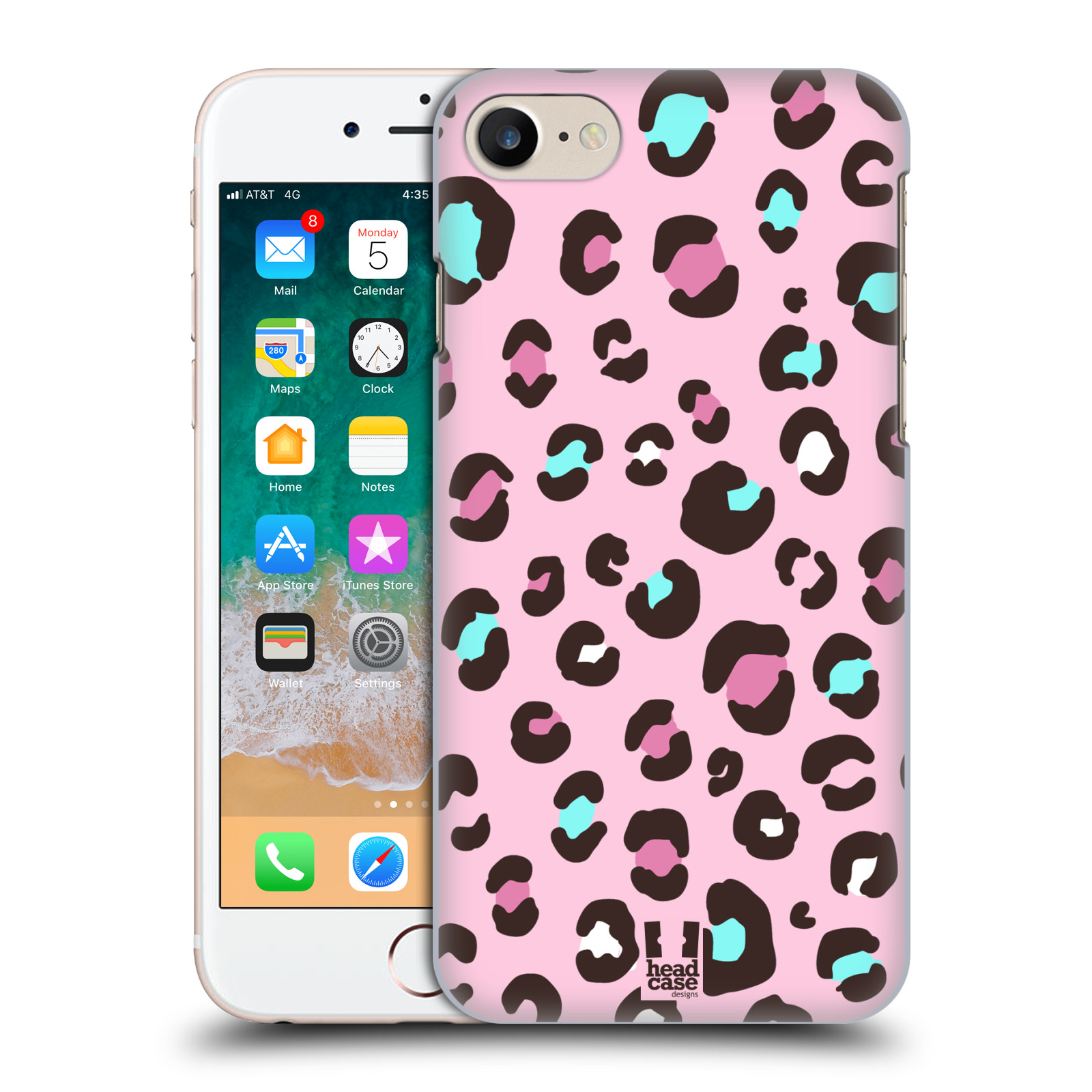 HEAD CASE plastový obal na mobil Apple Iphone 7 vzor Divočina zvíře 2 růžový MIX