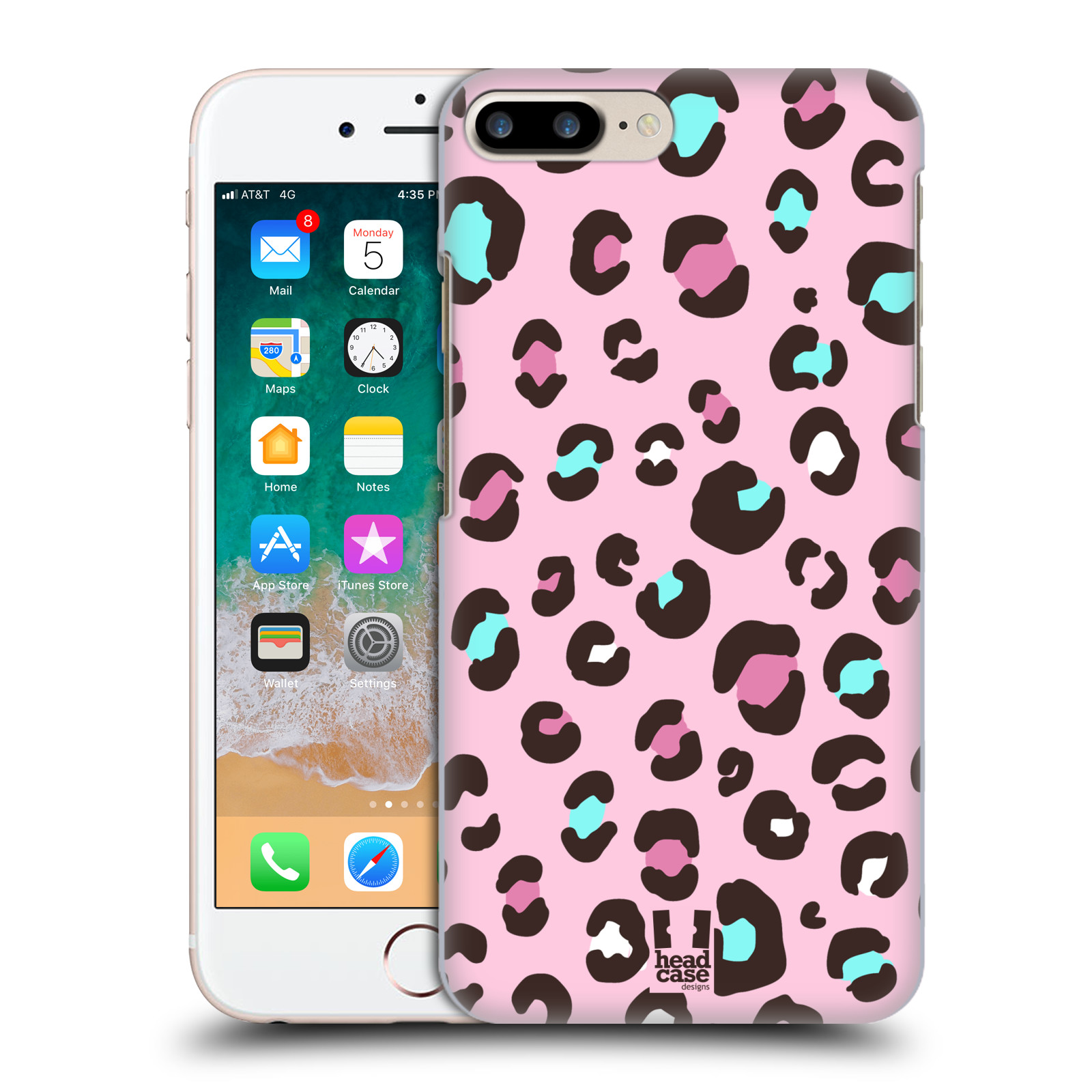 HEAD CASE plastový obal na mobil Apple Iphone 7 PLUS vzor Divočina zvíře 2 růžový MIX