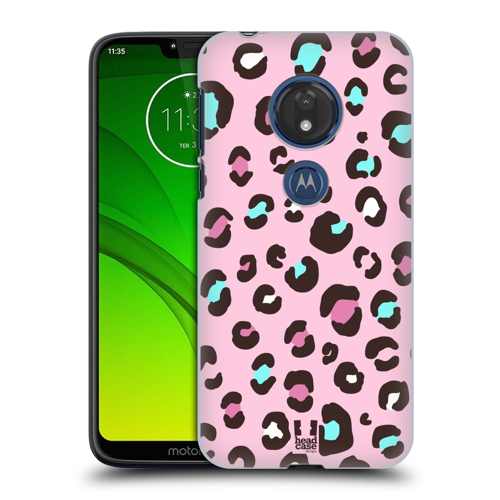 Pouzdro na mobil Motorola Moto G7 Play vzor Divočina zvíře 2 růžový MIX