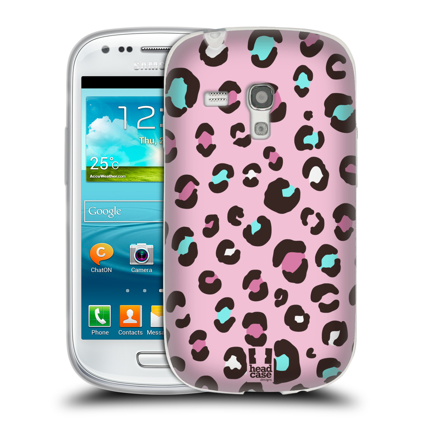 HEAD CASE silikonový obal na mobil Samsung Galaxy S3 MINI i8190 vzor Divočina zvíře 2 růžový MIX