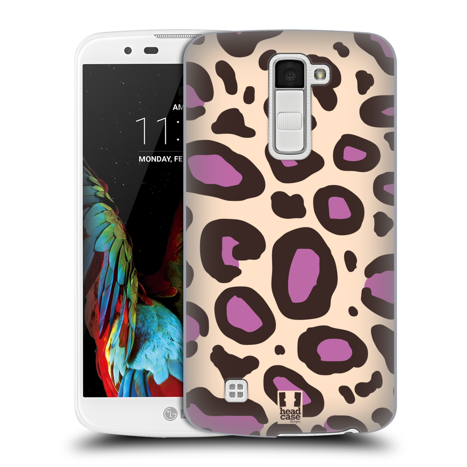 HEAD CASE plastový obal na mobil LG K10 vzor Divočina zvíře 2 neutrální fialová