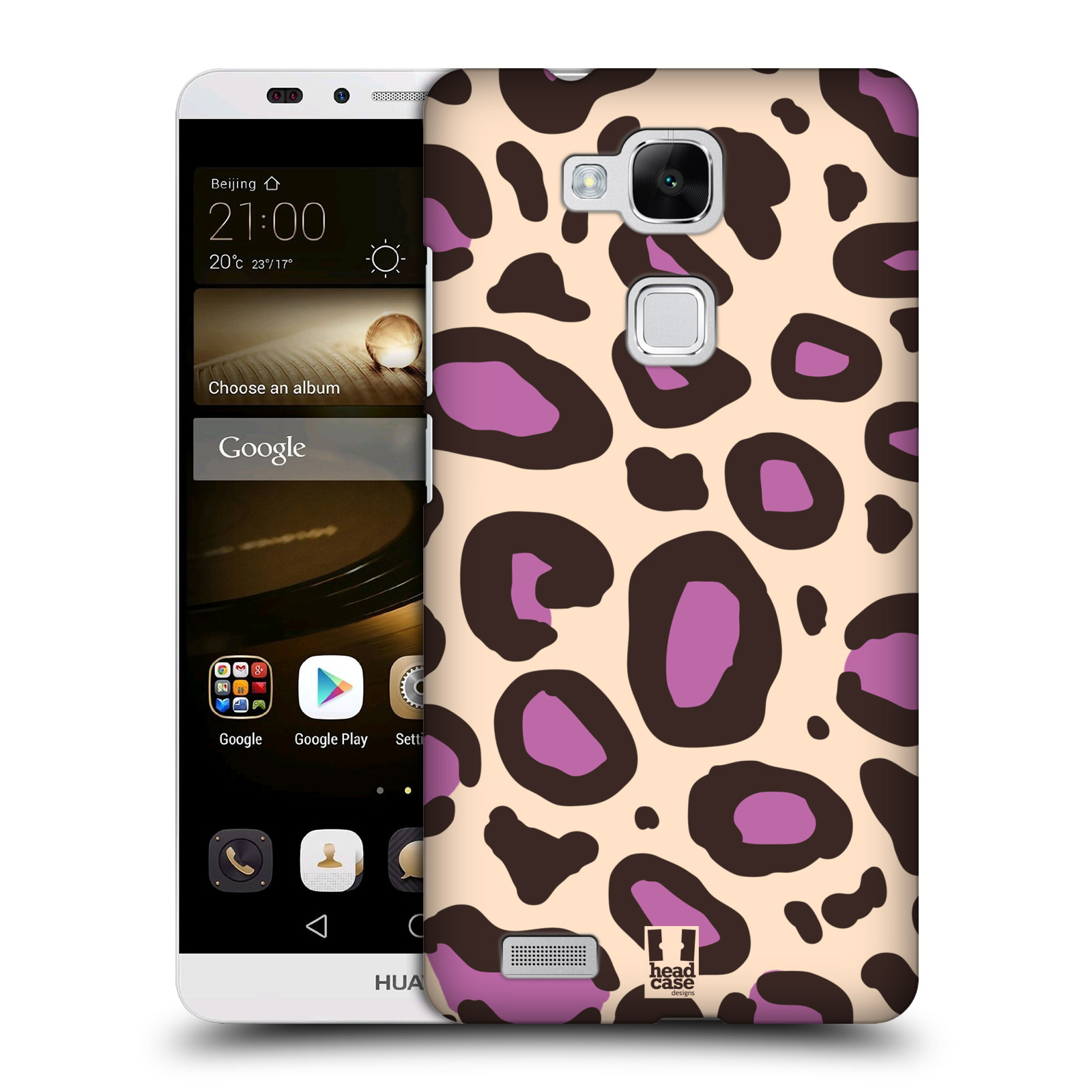 HEAD CASE plastový obal na mobil Huawei Mate 7 vzor Divočina zvíře 2 neutrální fialová