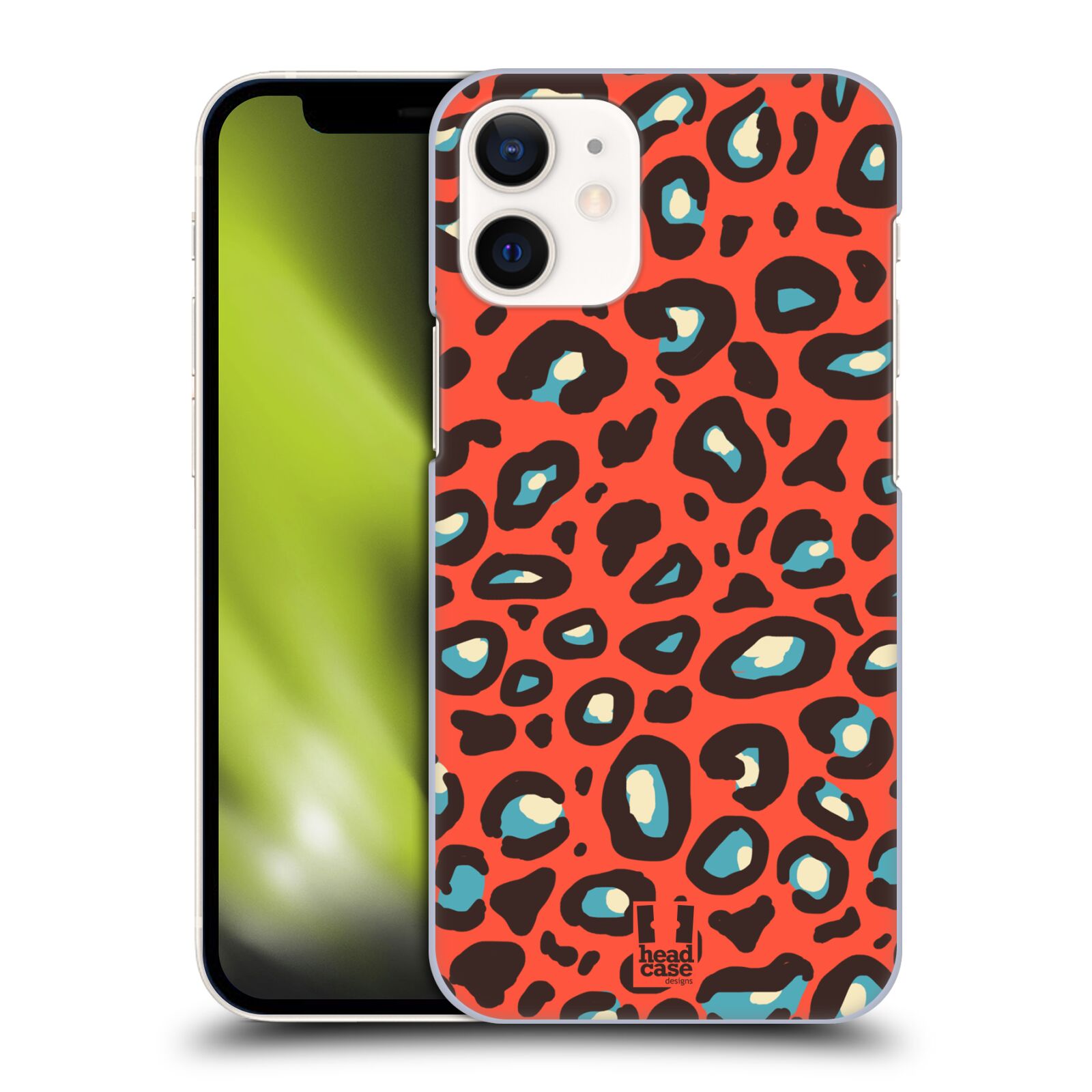 Plastový obal na mobil Apple Iphone 12 MINI vzor Divočina zvíře 2 oranžový leopard