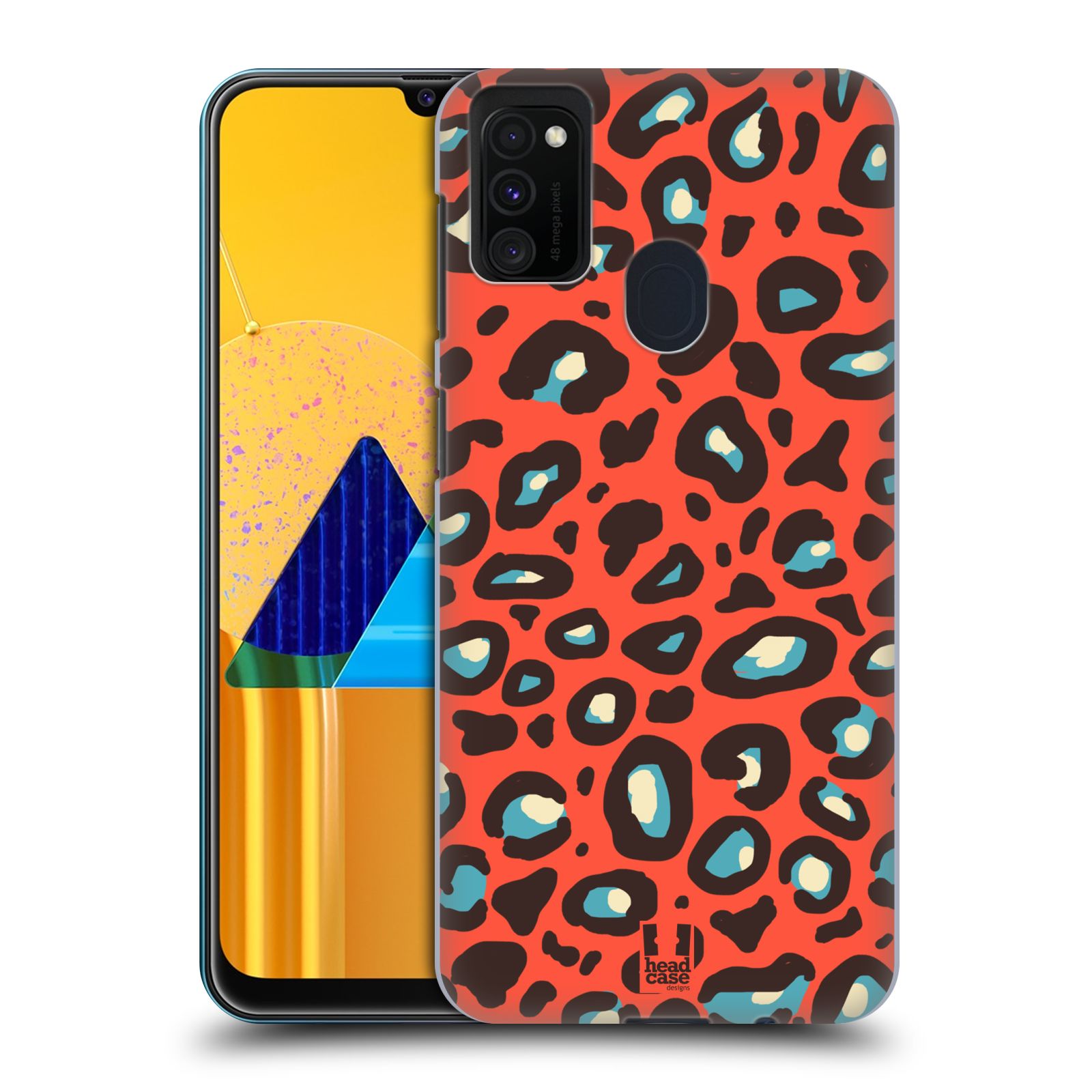 Zadní kryt na mobil Samsung Galaxy M21 vzor Divočina zvíře 2 oranžový leopard