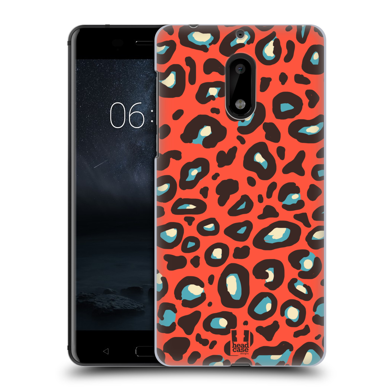 HEAD CASE plastový obal na mobil Nokia 6 vzor Divočina zvíře 2 oranžový leopard