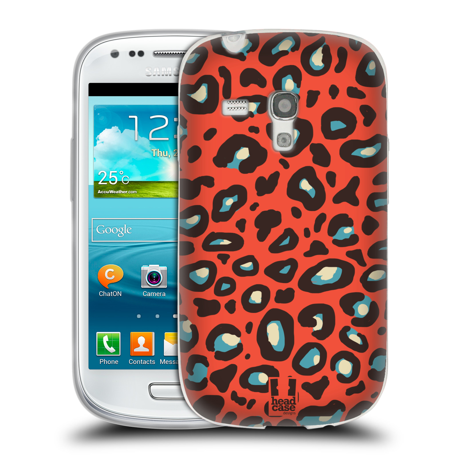 HEAD CASE silikonový obal na mobil Samsung Galaxy S3 MINI i8190 vzor Divočina zvíře 2 oranžový leopard