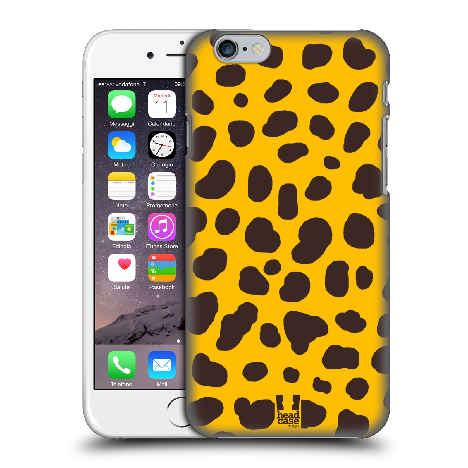 Plastové pouzdro pro mobil Apple Iphone 6/6S vzor Divočina zvíře 2 žlutá a hnědé skvrny