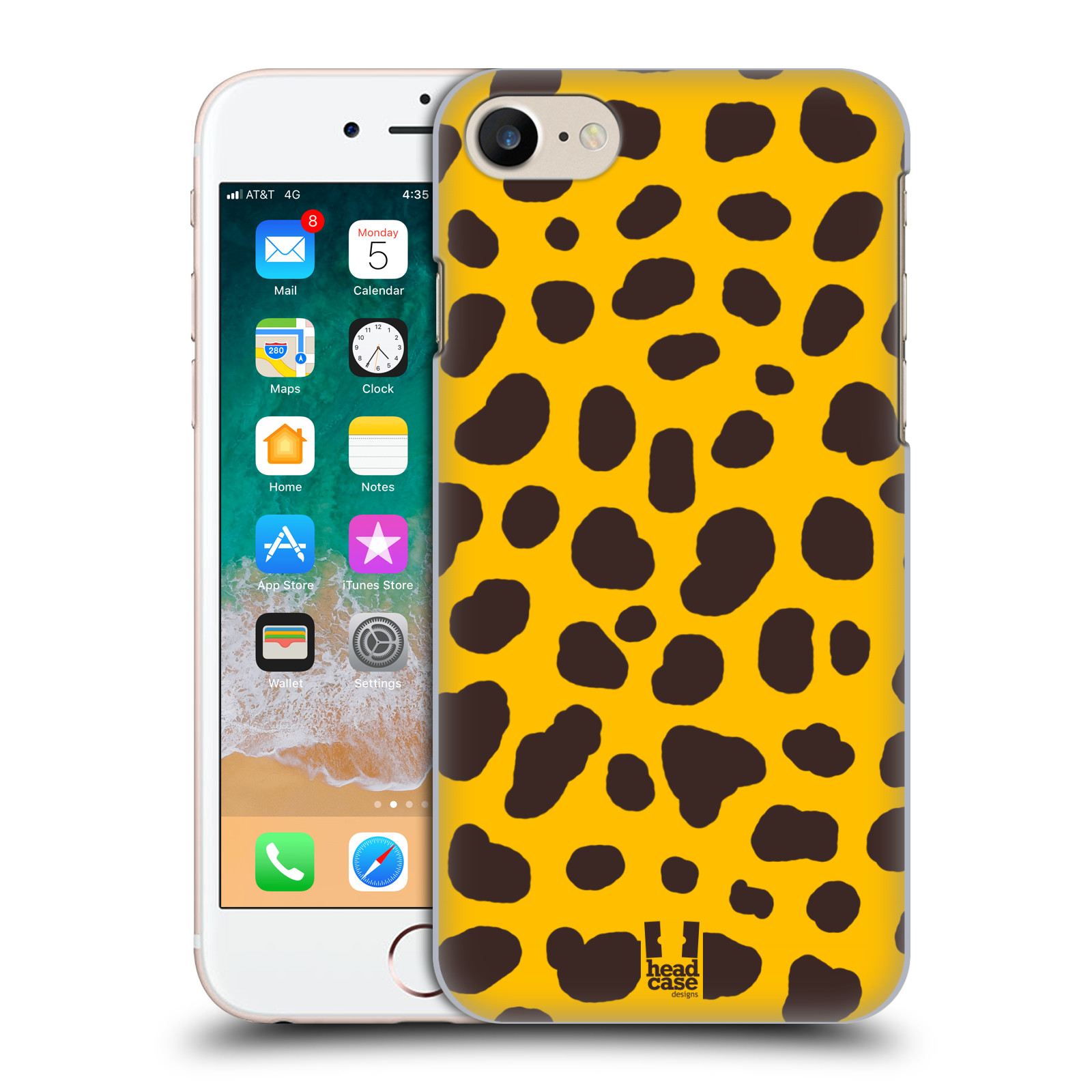 Plastové pouzdro pro mobil Apple Iphone 7/8/SE 2020 vzor Divočina zvíře 2 žlutá a hnědé skvrny