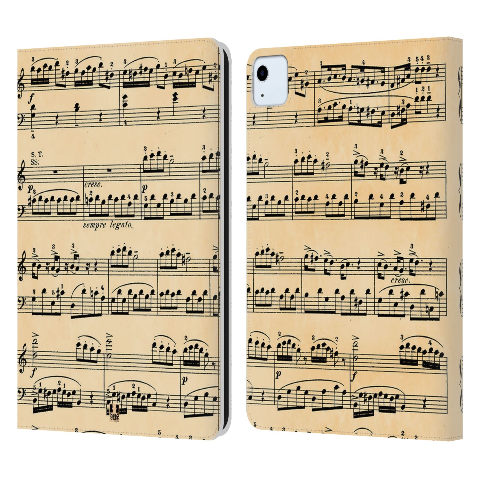 Pouzdro pro tablet Apple Ipad Air 2020 / 2022 - HEAD CASE - notový papír Mozart