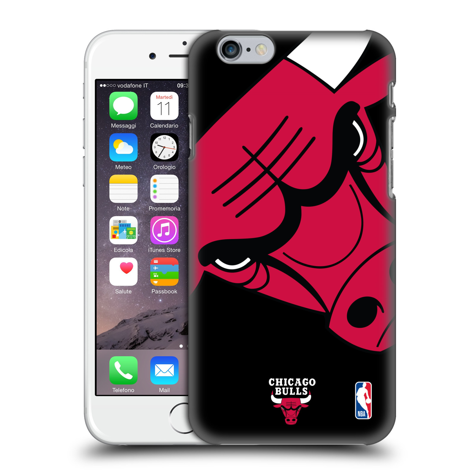 Plastové pouzdro pro mobil Apple Iphone 6/6S NBA Basketbalový klub Chicago Bulls logo velké