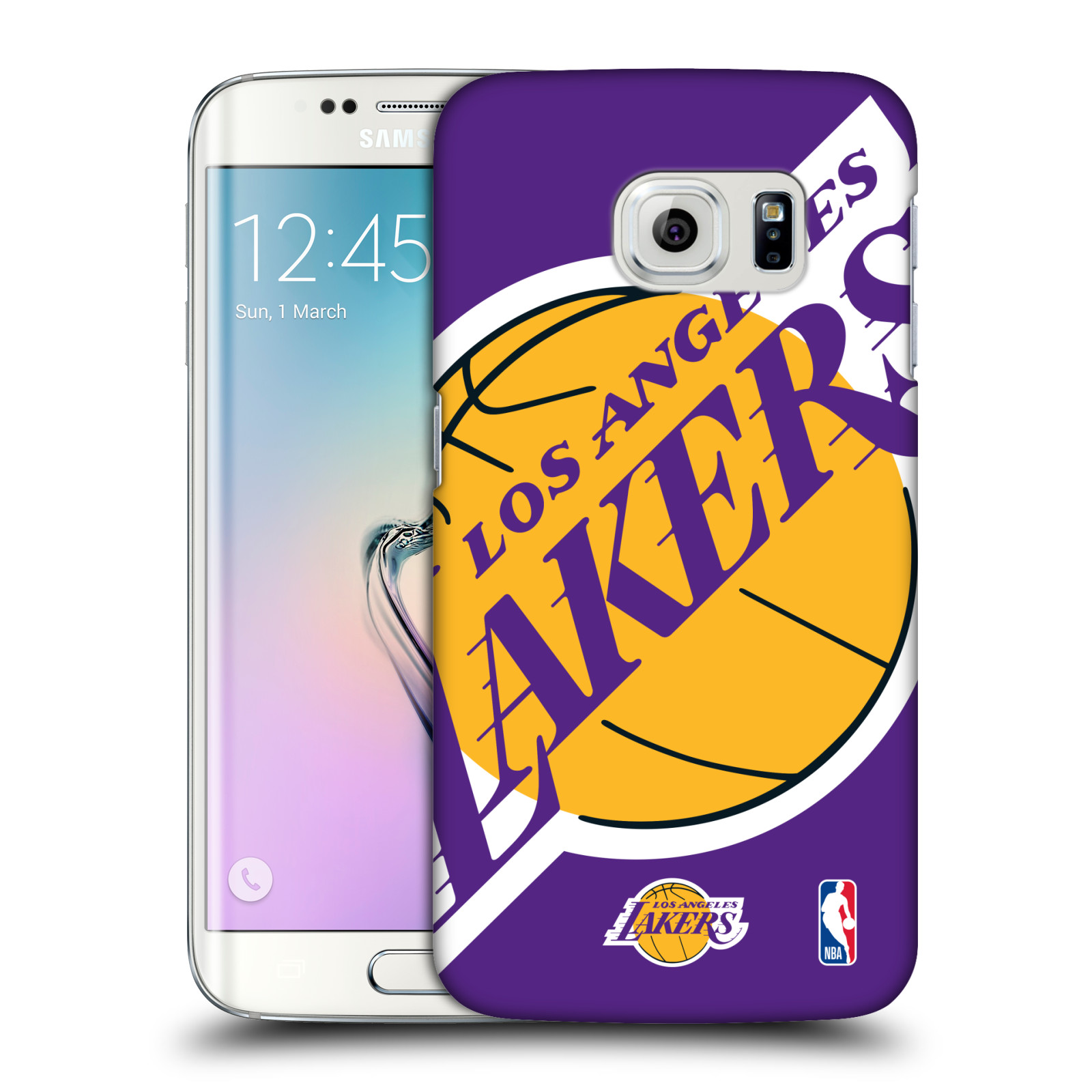 Zadní obal pro mobil Samsung Galaxy S6 EDGE - HEAD CASE - NBA - Los Angeles Lakers velké logo