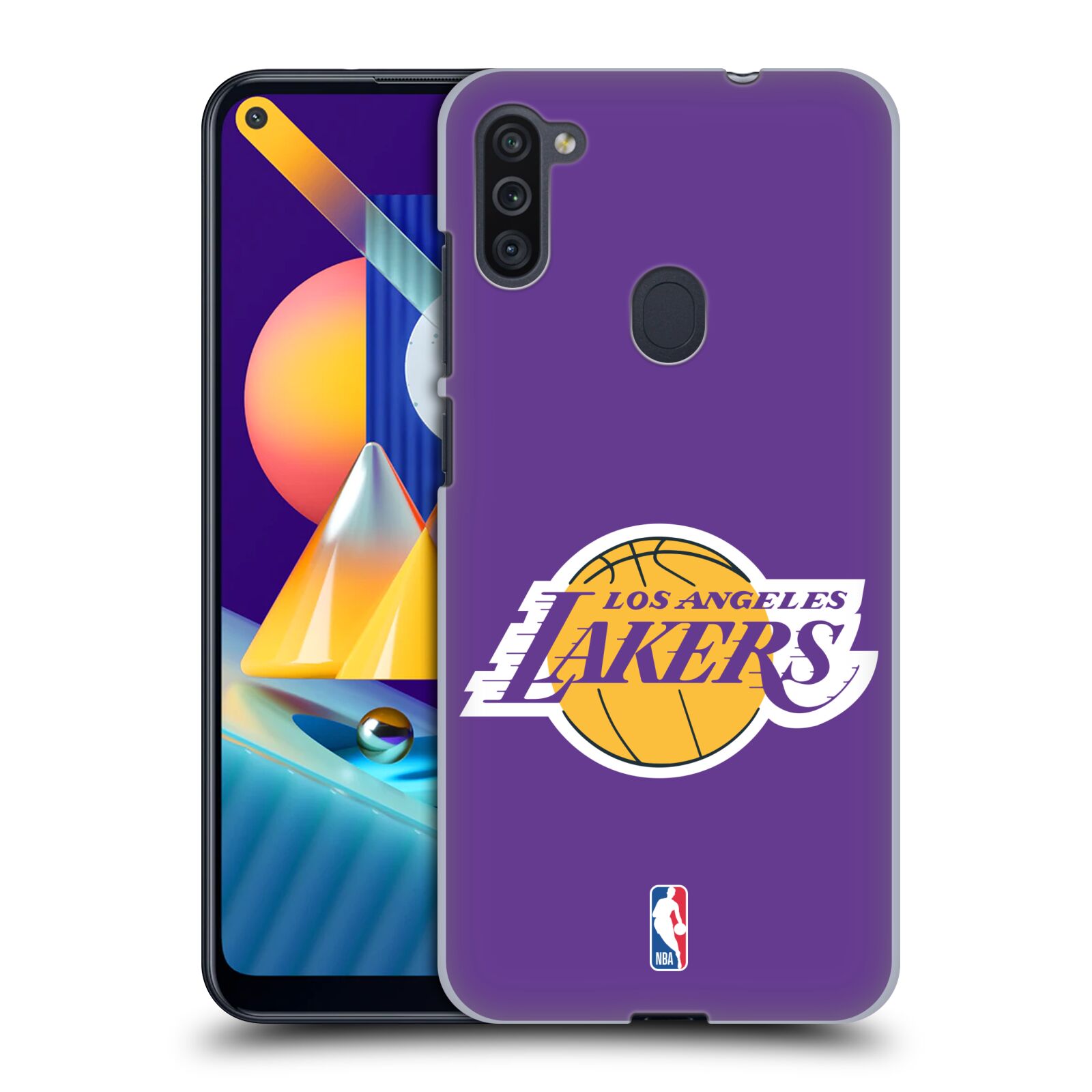 Zadní obal pro mobil Samsung Galaxy M11 - HEAD CASE - NBA - Los Angeles Lakers fialová logo