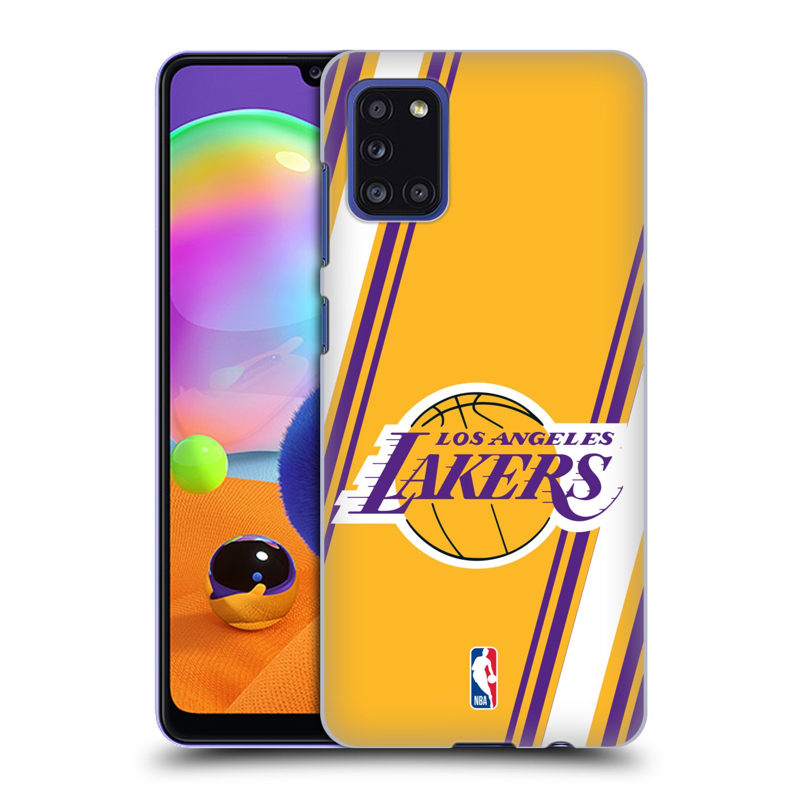 Zadní obal pro mobil Samsung Galaxy A31 - HEAD CASE - NBA - Los Angeles Lakers žlutá