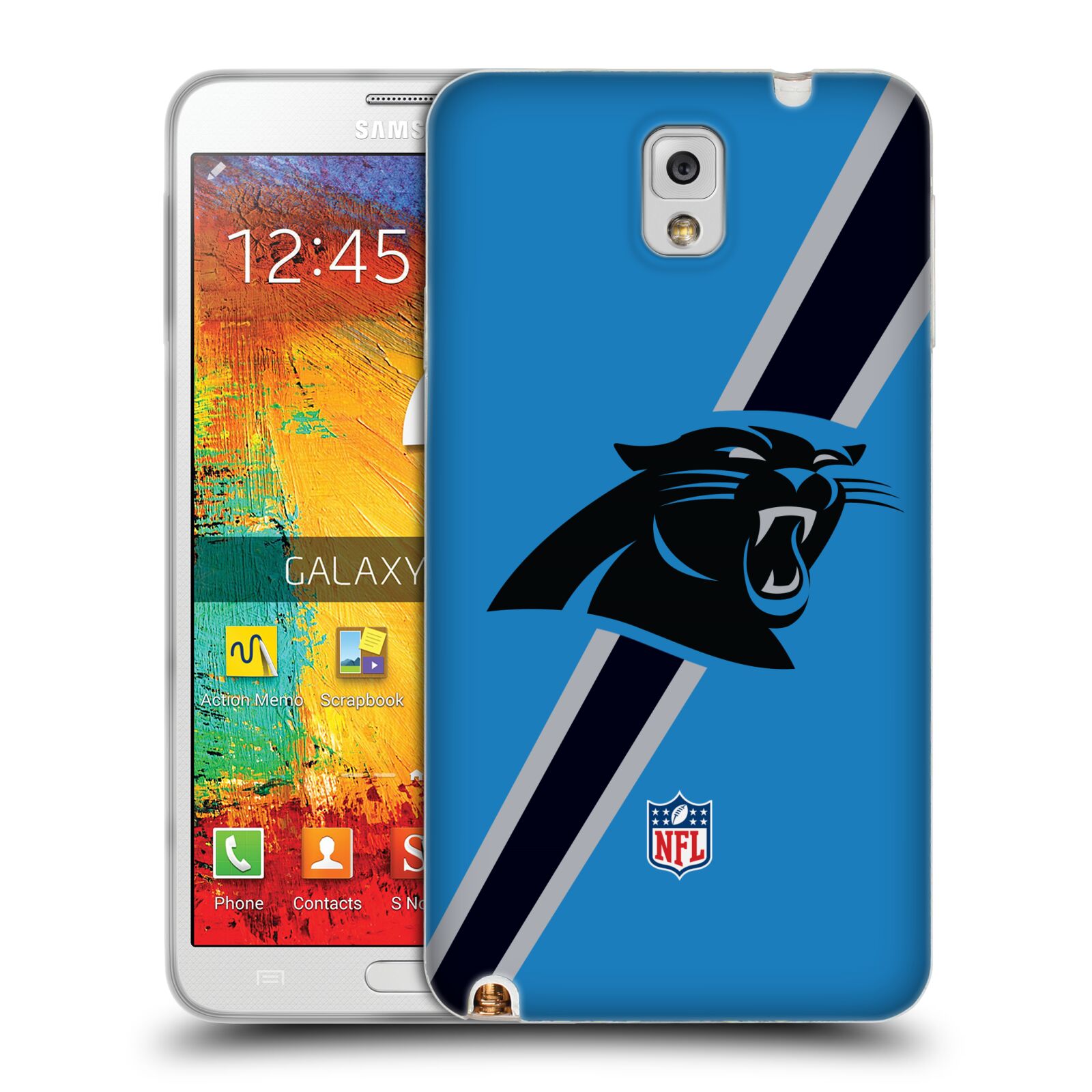 OFFICIAL NFL CAROLINA PANTHERS LOGO SOFT GEL CASE FOR SAMSUNG PHONES 2