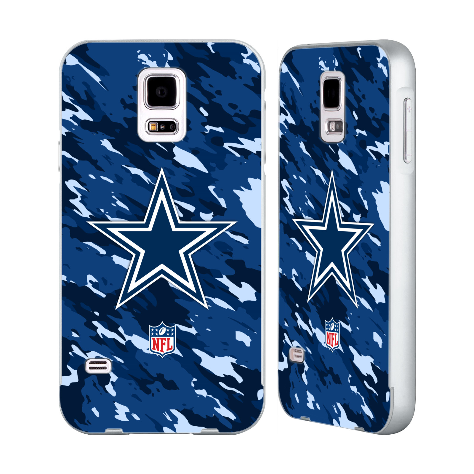 OFFICIAL NFL DALLAS COWBOYS LOGO SILVER BUMPER SLIDER CASE FOR SAMSUNG