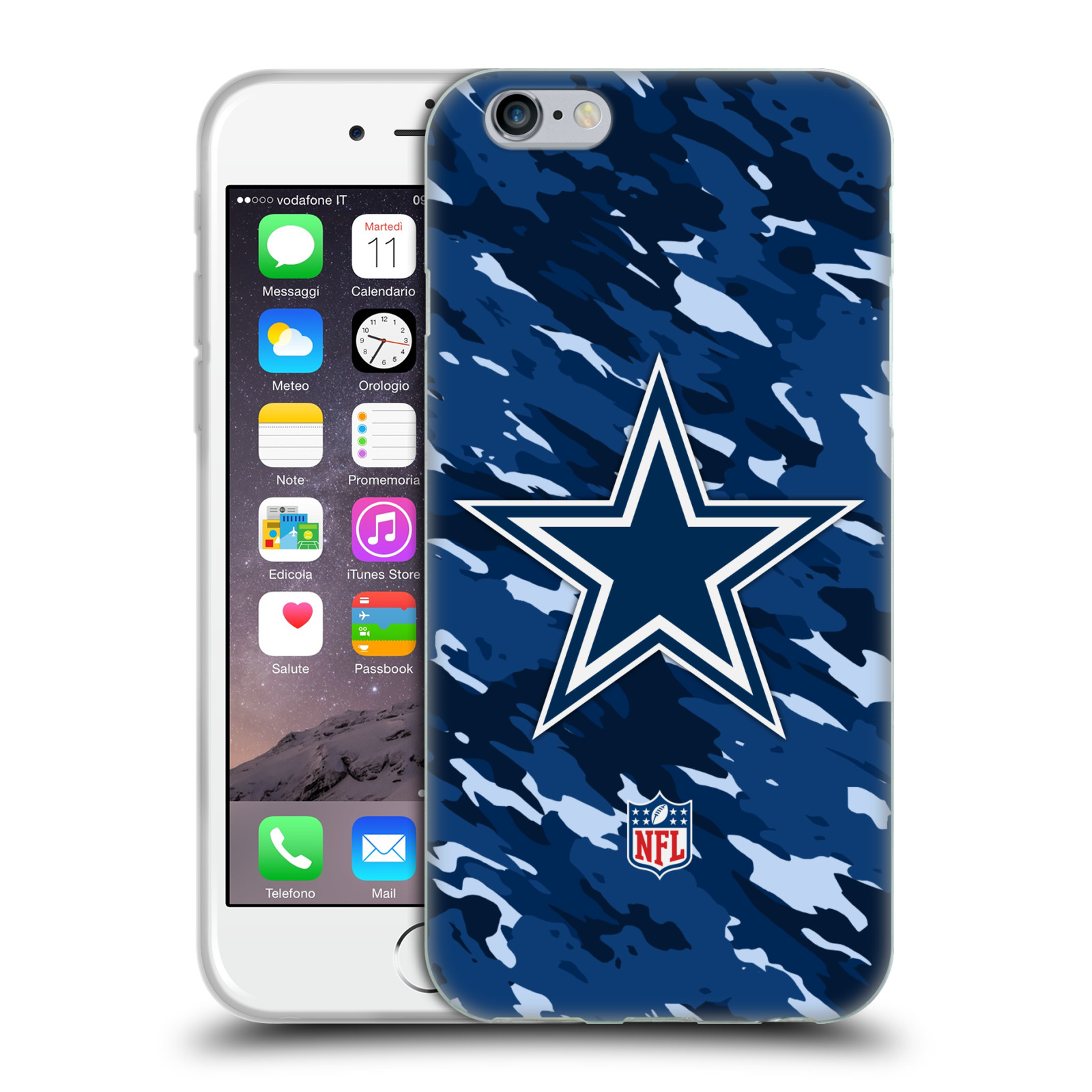 OFFICIAL NFL DALLAS COWBOYS LOGO SOFT GEL CASE FOR APPLE iPHONE PHONES