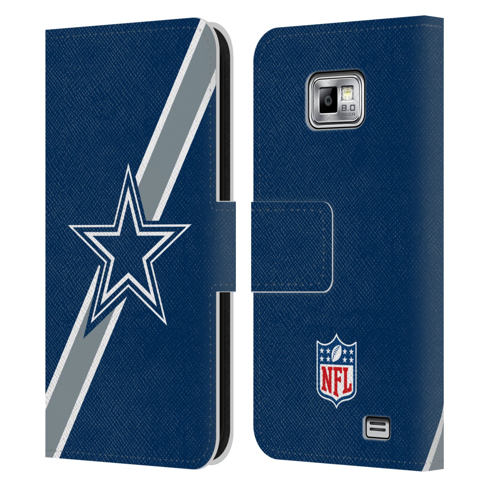 OFFICIAL NFL DALLAS COWBOYS LOGO LEATHER BOOK WALLET CASE FOR SAMSUNG