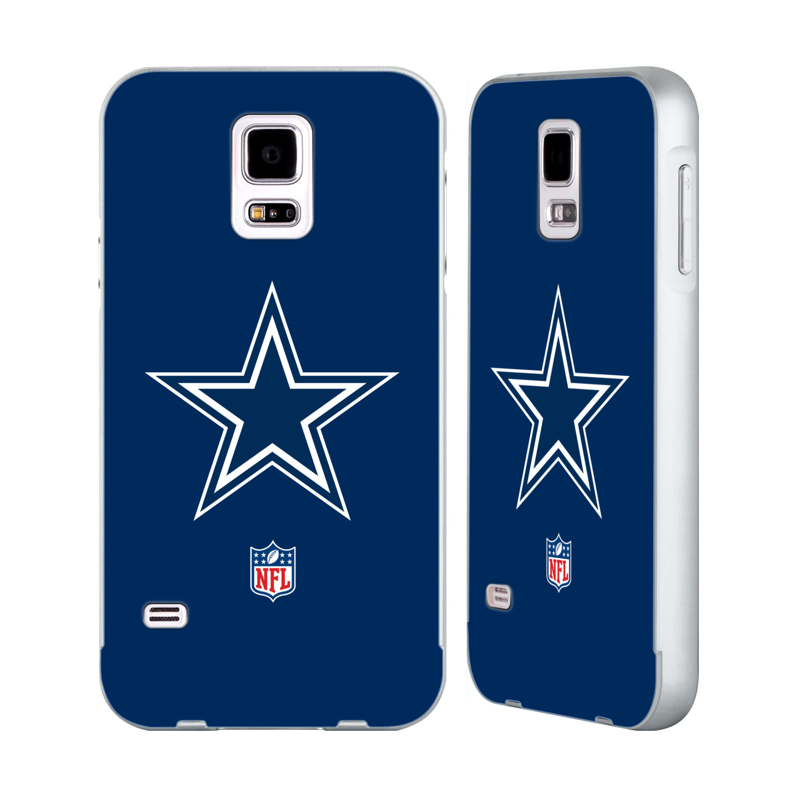 Official Nfl Dallas Cowboys Logo Silver Bumper Slider Case For Samsung Phones Ebay 4744