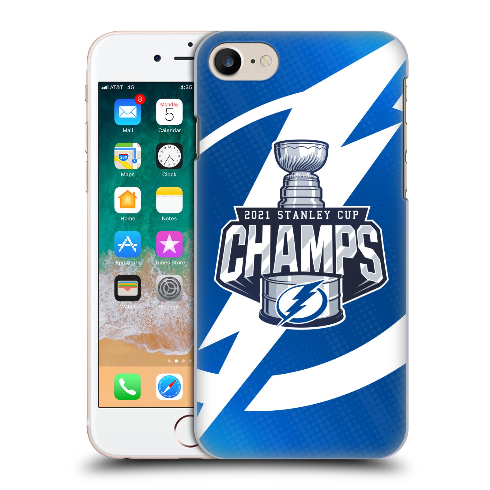 Zadní obal pro mobil Apple Iphone 7/8/SE2020 - HEAD CASE - NHL - Stanely Cup 2021 Tampa Bay
