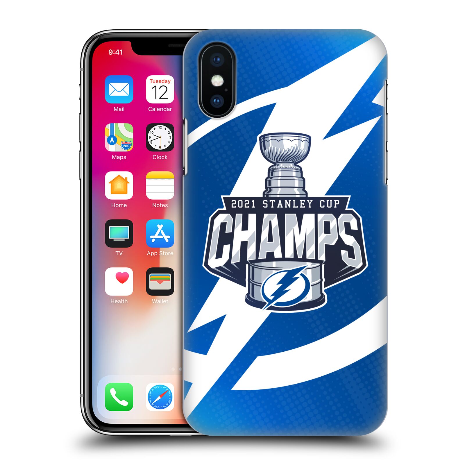 Zadní obal pro mobil Apple Iphone X / XS - HEAD CASE - NHL - Stanely Cup 2021 Tampa Bay