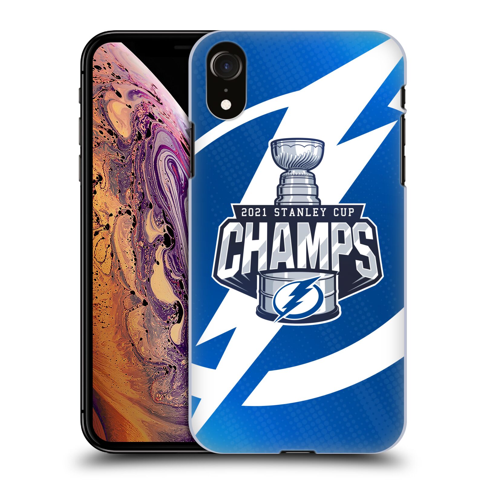 Zadní obal pro mobil Apple Iphone XR - HEAD CASE - NHL - Stanely Cup 2021 Tampa Bay