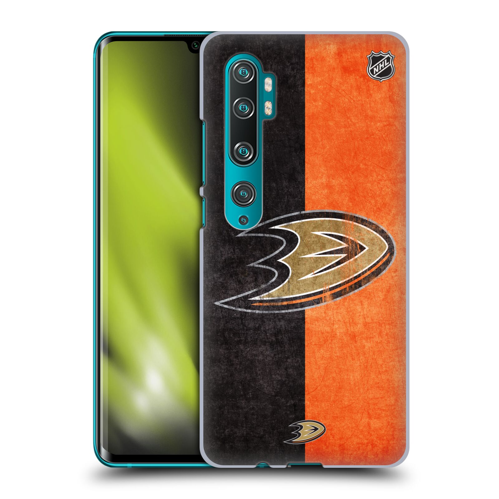 Pouzdro na mobil Xiaomi Mi Note 10 / Mi Note 10 Pro - HEAD CASE - Hokej NHL - Anaheim Ducks - Logo vintage