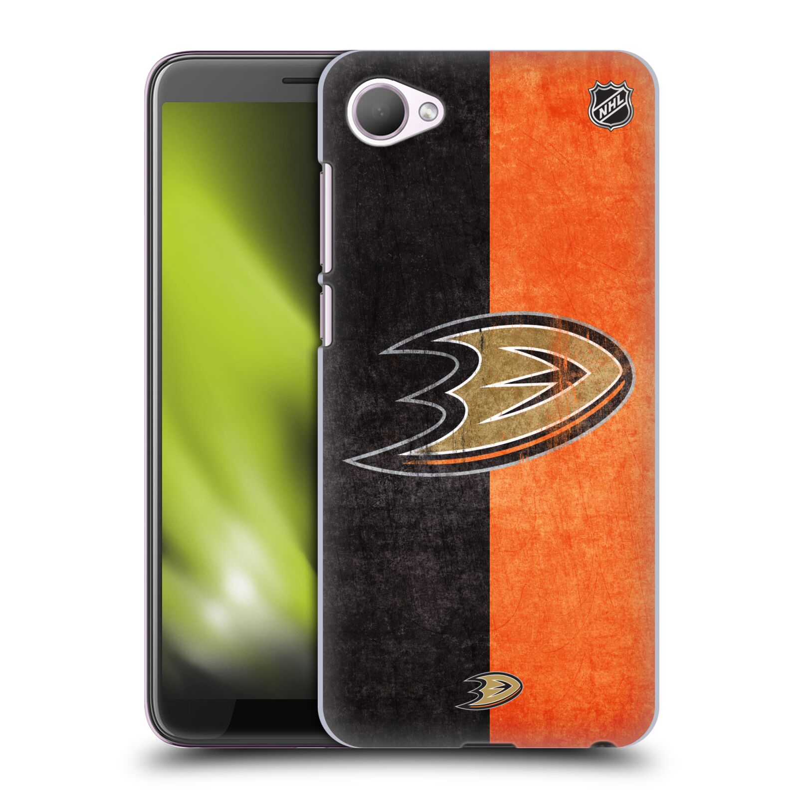 Pouzdro na mobil HTC Desire 12 / Desire 12 DUAL SIM - HEAD CASE - Hokej NHL - Anaheim Ducks - Logo vintage