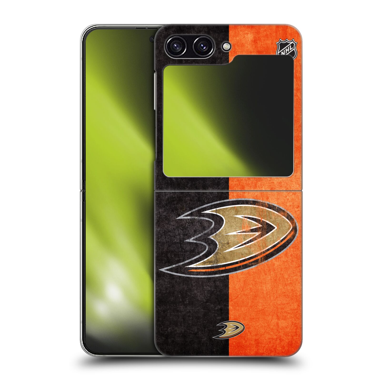 Plastový obal HEAD CASE na mobil Samsung Galaxy Z Flip 5  Hokej NHL - Anaheim Ducks - Logo vintage