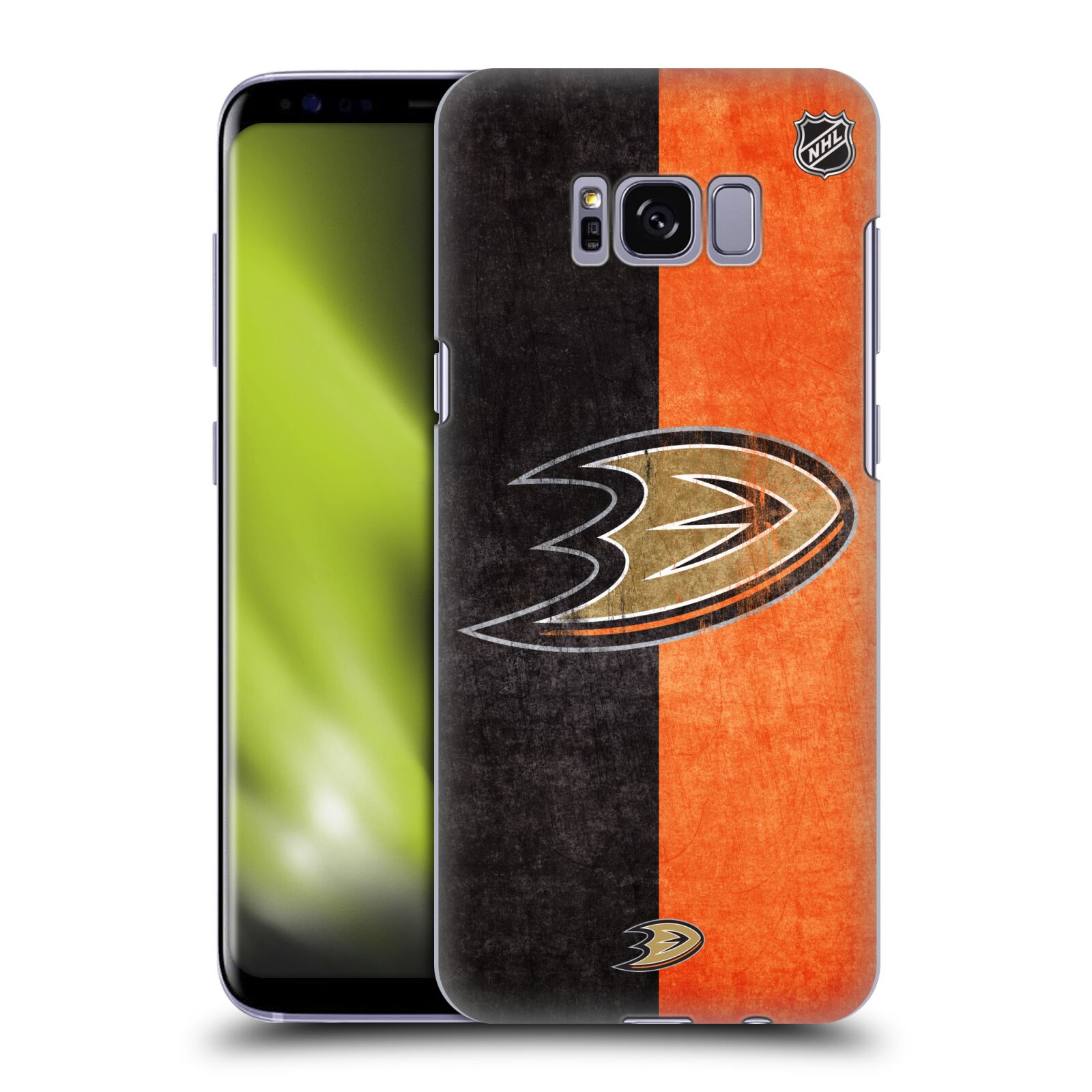 Pouzdro na mobil Samsung Galaxy S8 - HEAD CASE - Hokej NHL - Anaheim Ducks - Logo vintage