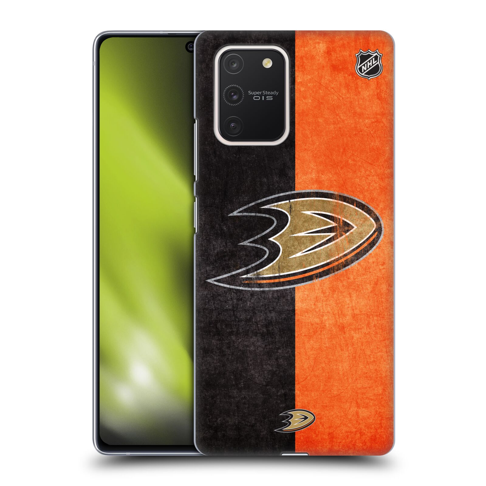Pouzdro na mobil Samsung Galaxy S10 LITE - HEAD CASE - Hokej NHL - Anaheim Ducks - Logo vintage