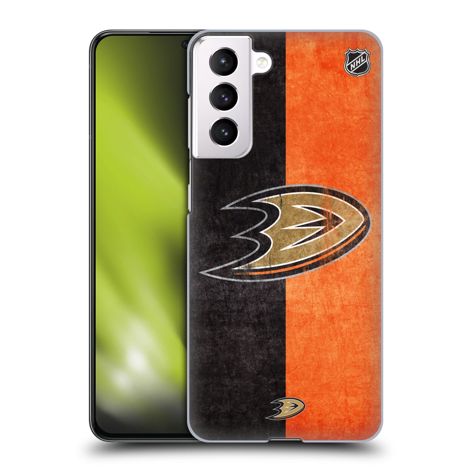 Pouzdro na mobil Samsung Galaxy S21 5G - HEAD CASE - Hokej NHL - Anaheim Ducks - Logo vintage