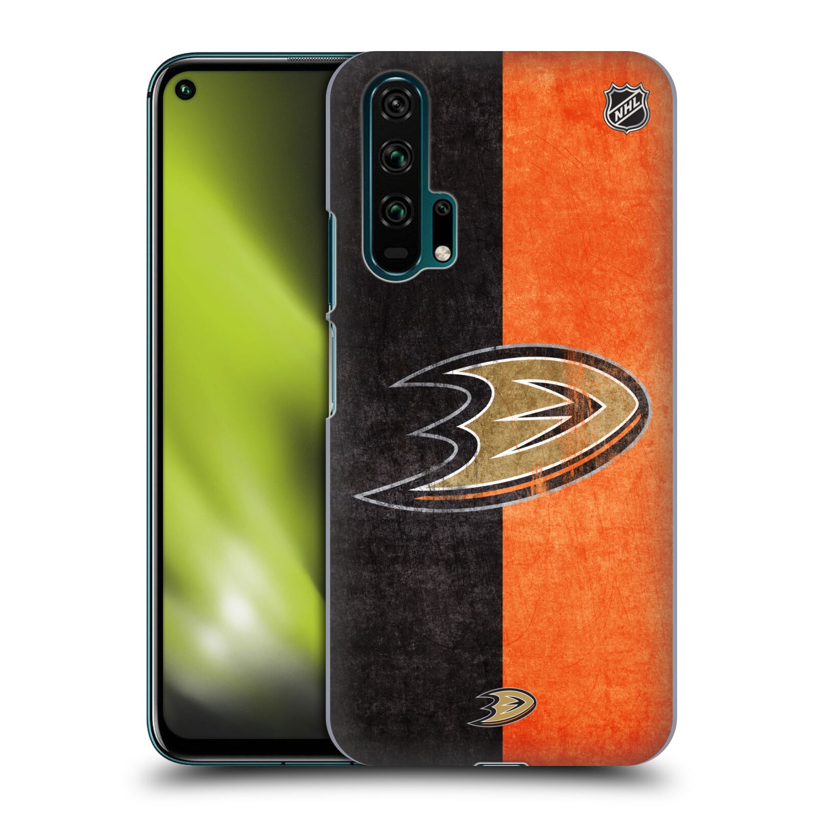 Pouzdro na mobil HONOR 20 PRO - HEAD CASE - Hokej NHL - Anaheim Ducks - Logo vintage