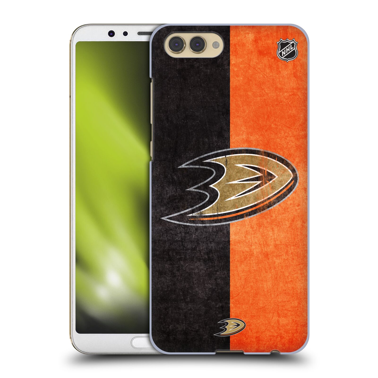 Pouzdro na mobil HONOR View 10 / V10 - HEAD CASE - Hokej NHL - Anaheim Ducks - Logo vintage