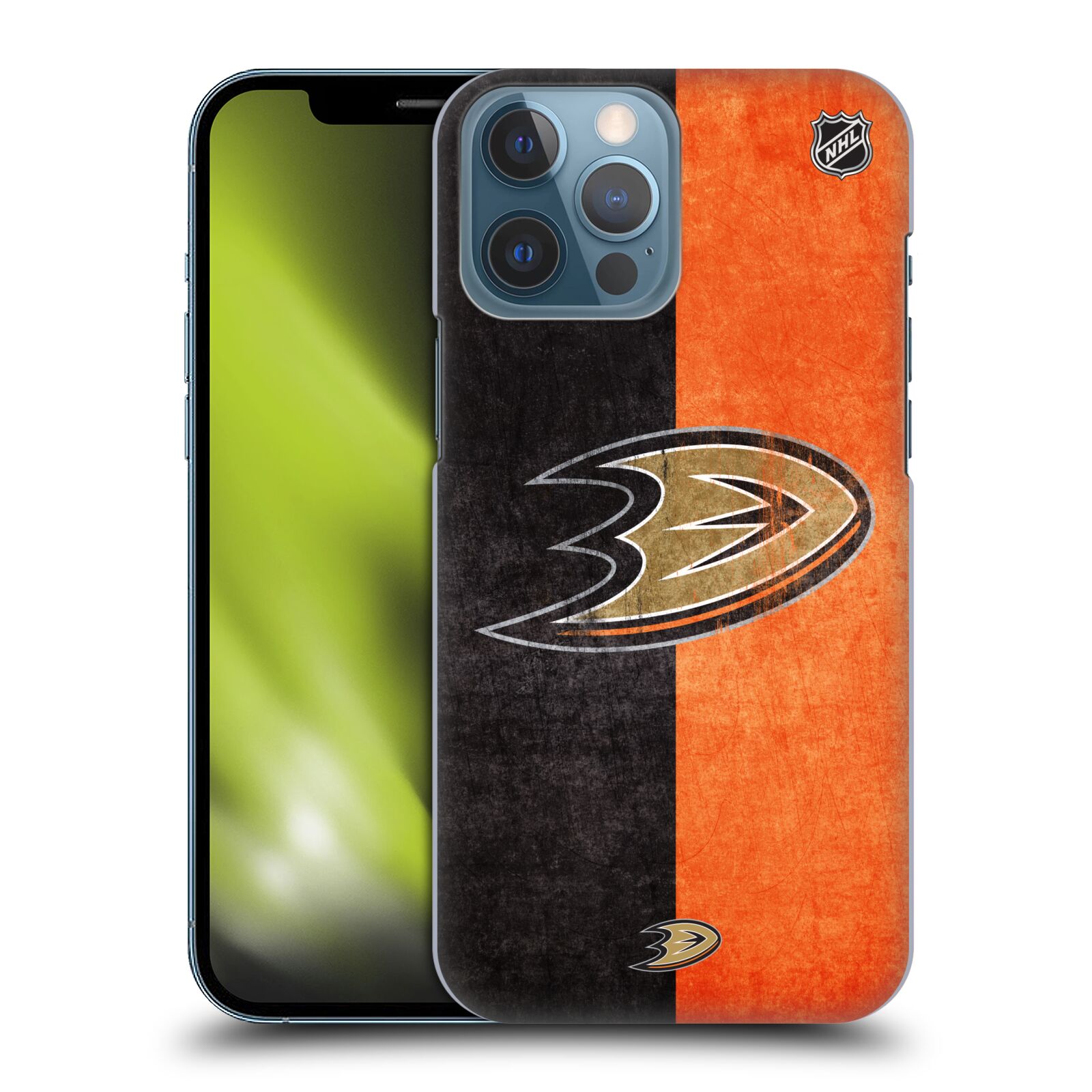 Pouzdro na mobil Apple Iphone 13 PRO MAX - HEAD CASE - Hokej NHL - Anaheim Ducks - Logo vintage