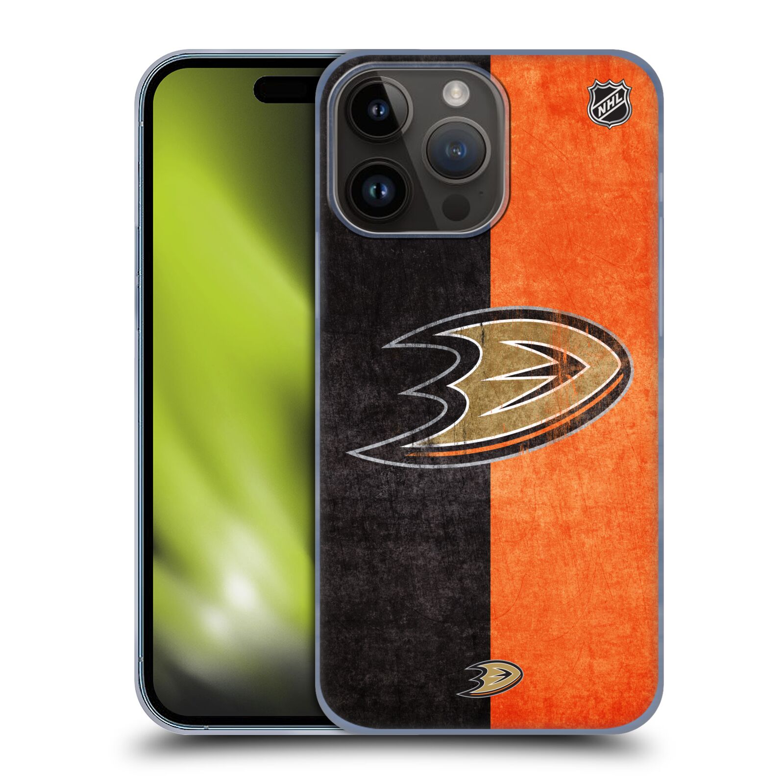 Plastový obal HEAD CASE na mobil Apple Iphone 15 PRO MAX  Hokej NHL - Anaheim Ducks - Logo vintage